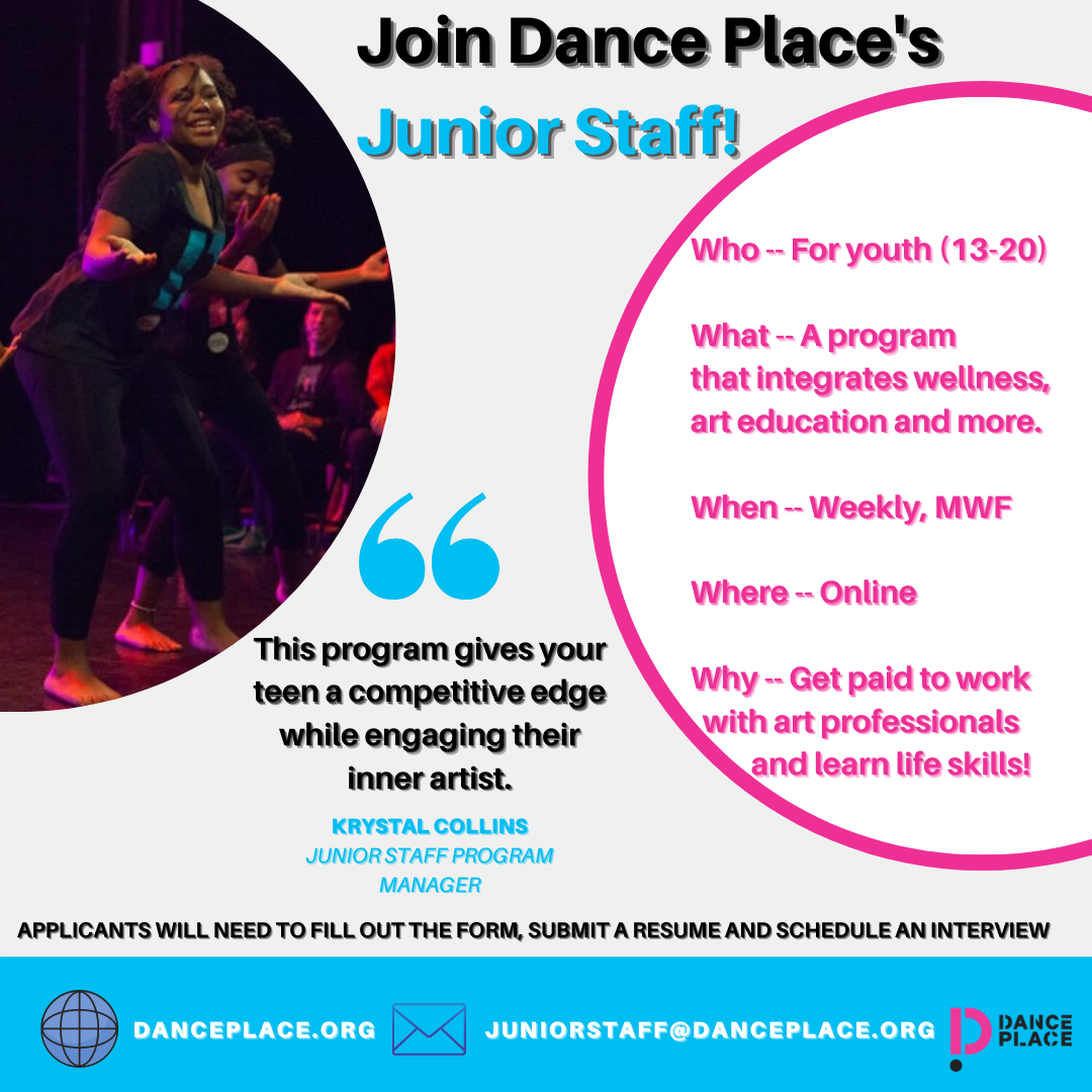 Junior Staff applications! Dance Place